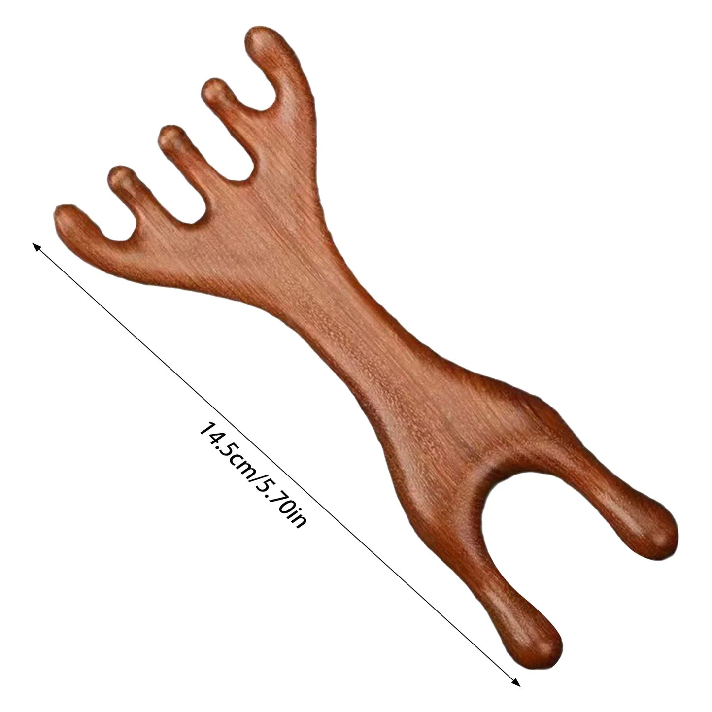 Wooden Massage Comb Wide Tooth Gua Sha Hair Comb for Scalp Massaging